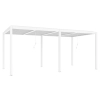 Pergola ogrodowa tarasowa aluminiowa LUXE 4 x 5,8 m Biały z oświetleniem LED